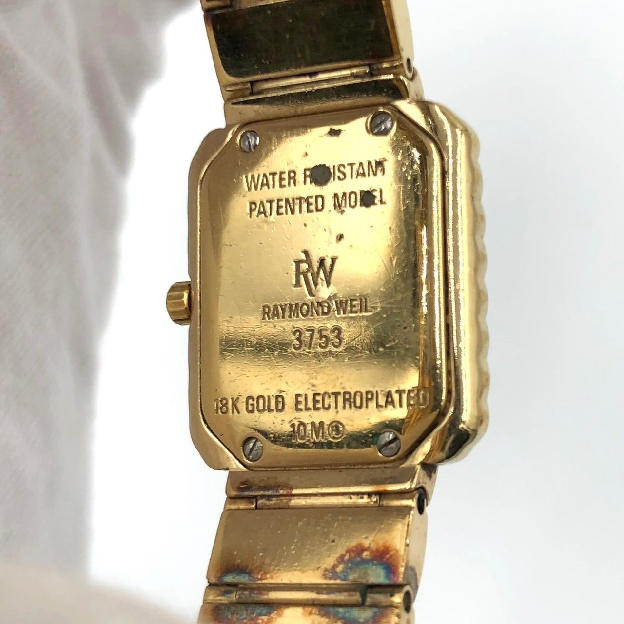非稼働】レイモンドウェル RAYMOND WEIL 腕時計 3753 ゴールド ライン 