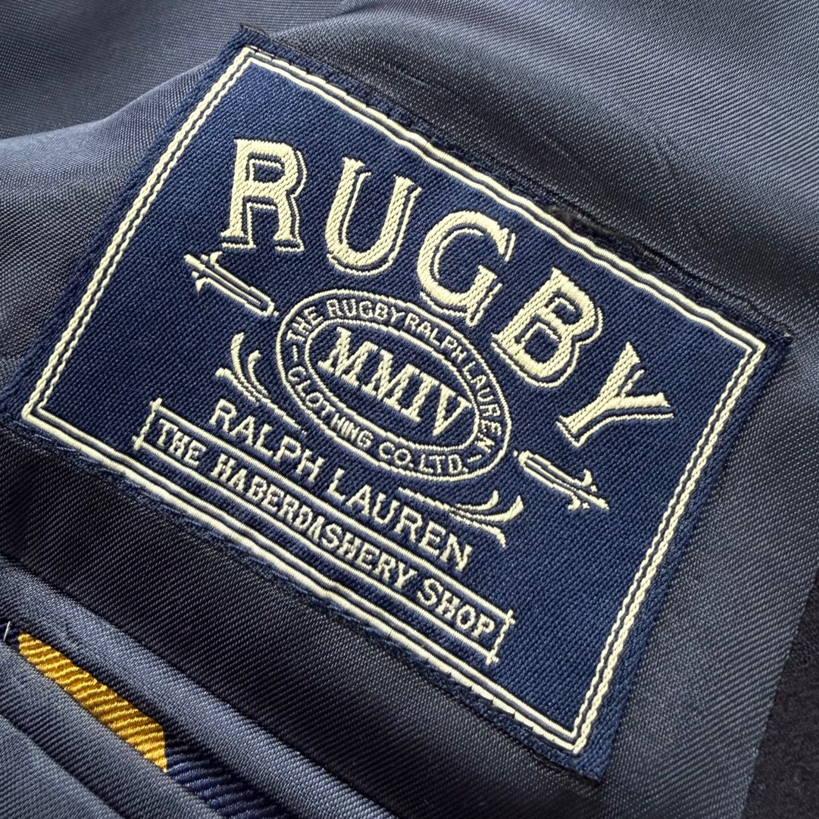 Rugby Ralph Lauren 金釦ブレザー 段返り3B サキソニーウール ネイビー 