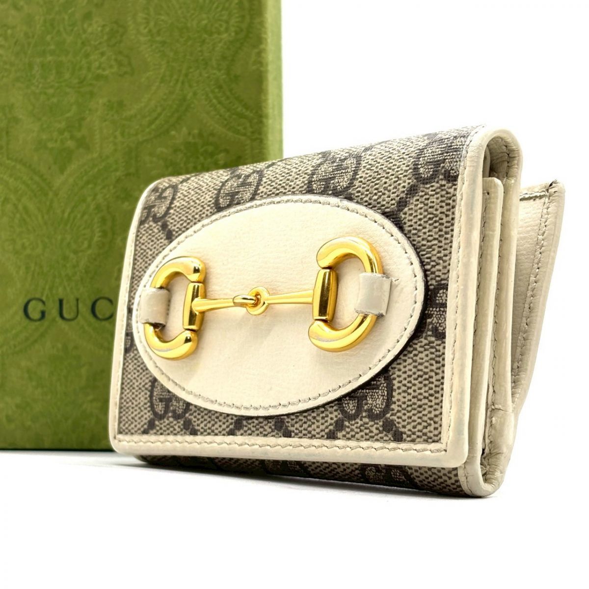 気品纏う】 GUCCI ホースビット1955 三つ折り財布 GGスプリーム 気品纏う】 GUCCI ホースビット1955 三つ折り財布 GGスプリーム