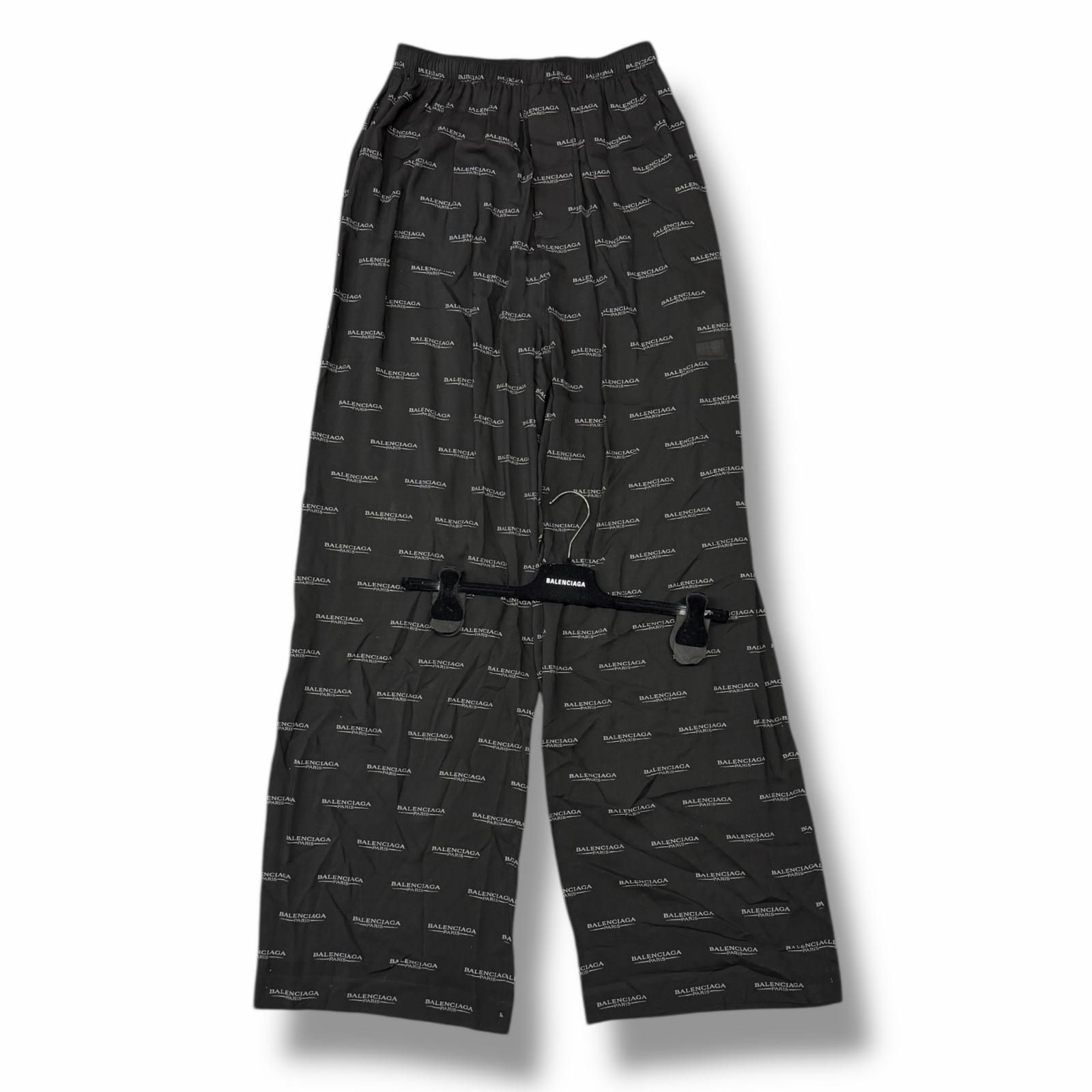 国内正規 未使用 BALENCIAGA ロゴ総柄 イージーパンツ イージーパンツ 