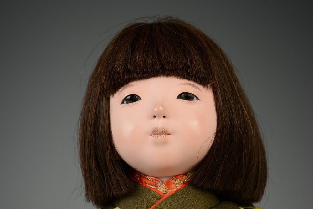 ☆最終値下げ☆ 工房朋 市松人形 女の子 人毛 正絹 春幸作 森重春幸