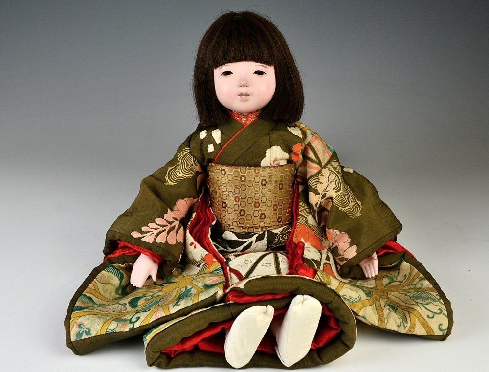 ☆最終値下げ☆ 工房朋 市松人形 女の子 人毛 正絹 春幸作 森重春幸