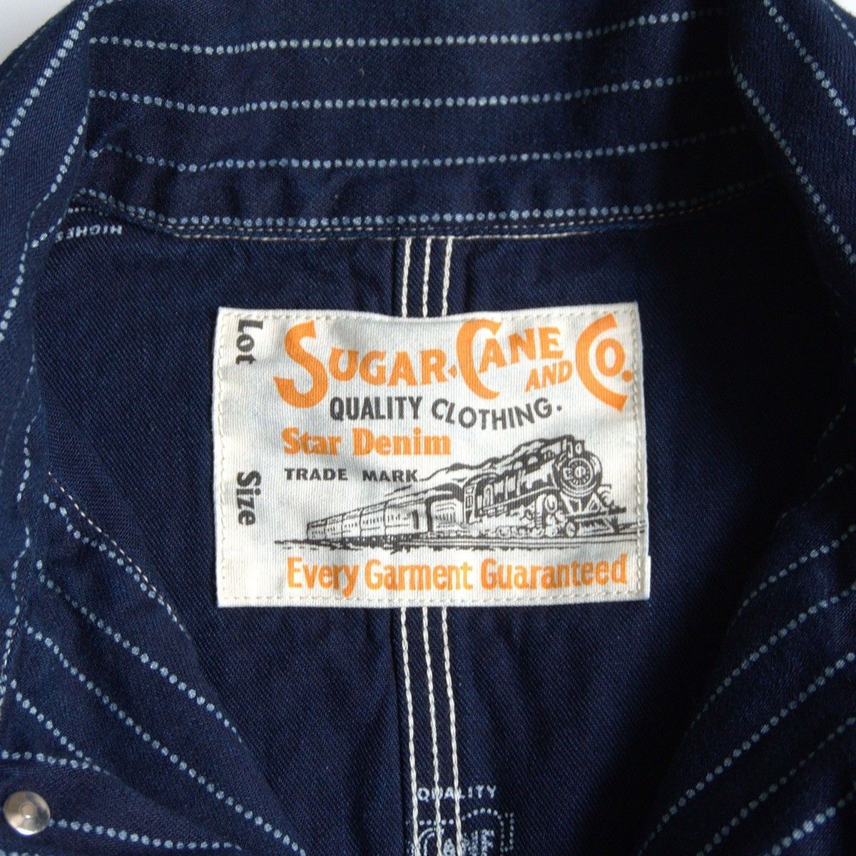 美品/濃紺】 SUGAR CANE【SC14001 9oz WABASH STRIPE WORK COAT