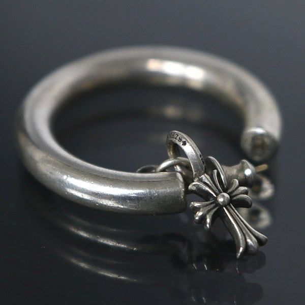 クロムハーツ クロスバンド フープ ピアス SV925 CHROME HEARTS 銀座店 クロムハーツ スタック CHクロスチャーム フープ