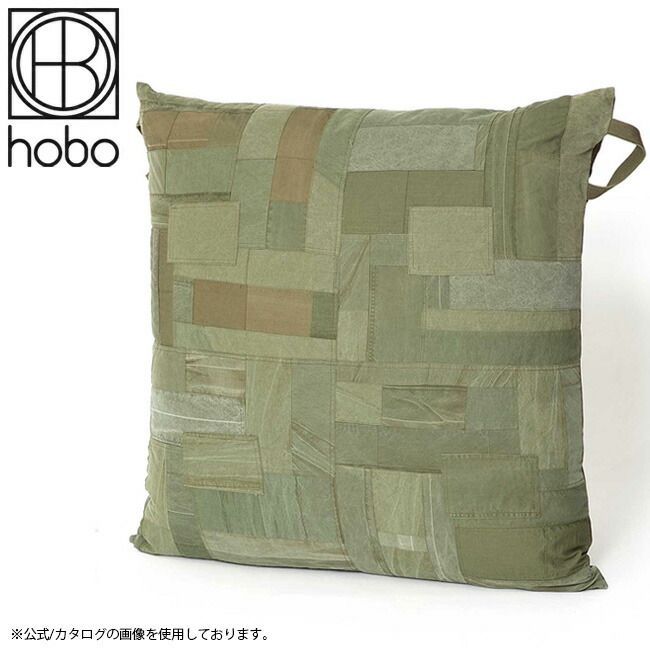 hobo / ARMY CLOTH  PATCHWORK CUSHION /BG New】hobo HOBO CUSHION L UPCYCLED US ARMY CLOTH OLIVE Cushion L