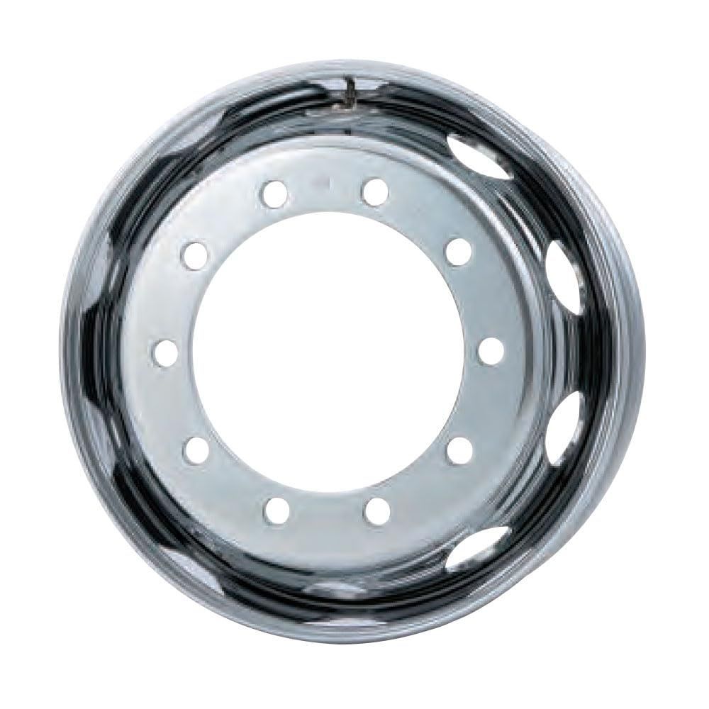 RTG トラック&バス用 スチールホイール 7.50x22.5 10穴 新ISO規格 PCD335 オフセット162 ハブ穴径281.2 クロームメッキ