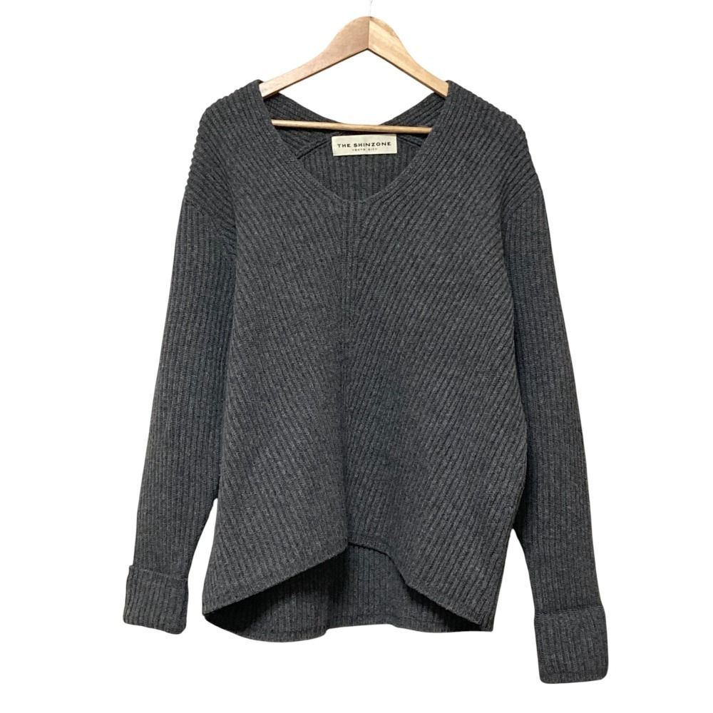THE SHINZONE♡ VOLUME V-NECK KNIT 美品 THE SHINZONE シンゾーン VOLUME V-NECK KNIT Vネック オーバー