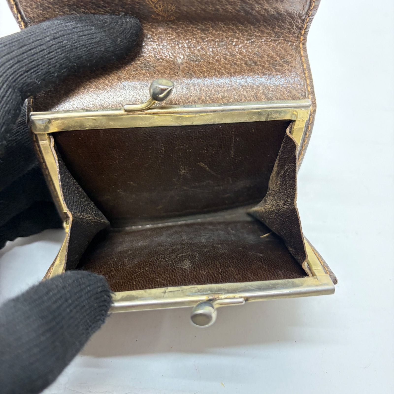 3874 美品 GUCCI グッチ コインケース 小銭入れ ブラウン ヴィンテージ 