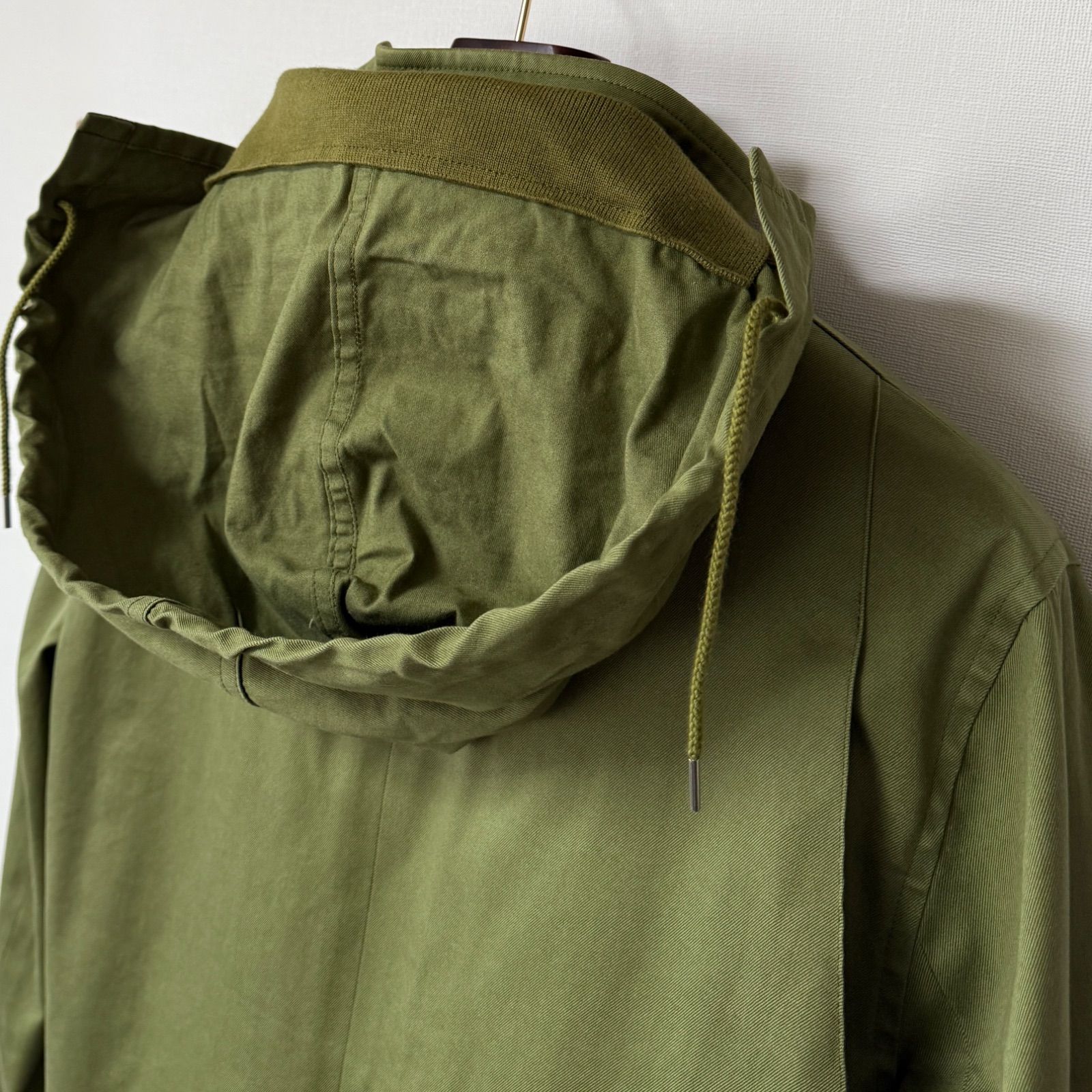 A.P.C. コットン ミリタリージャケット ライナー付 カーキグリーン 