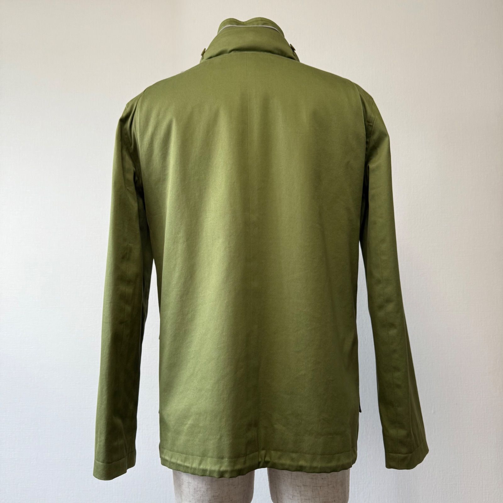 A.P.C. コットン ミリタリージャケット ライナー付 カーキグリーン 
