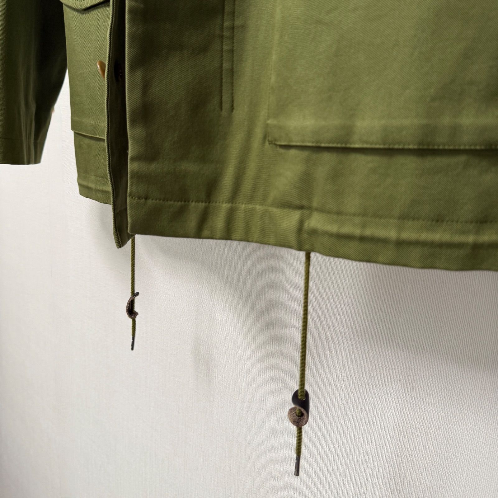 A.P.C. コットン ミリタリージャケット ライナー付 カーキグリーン 