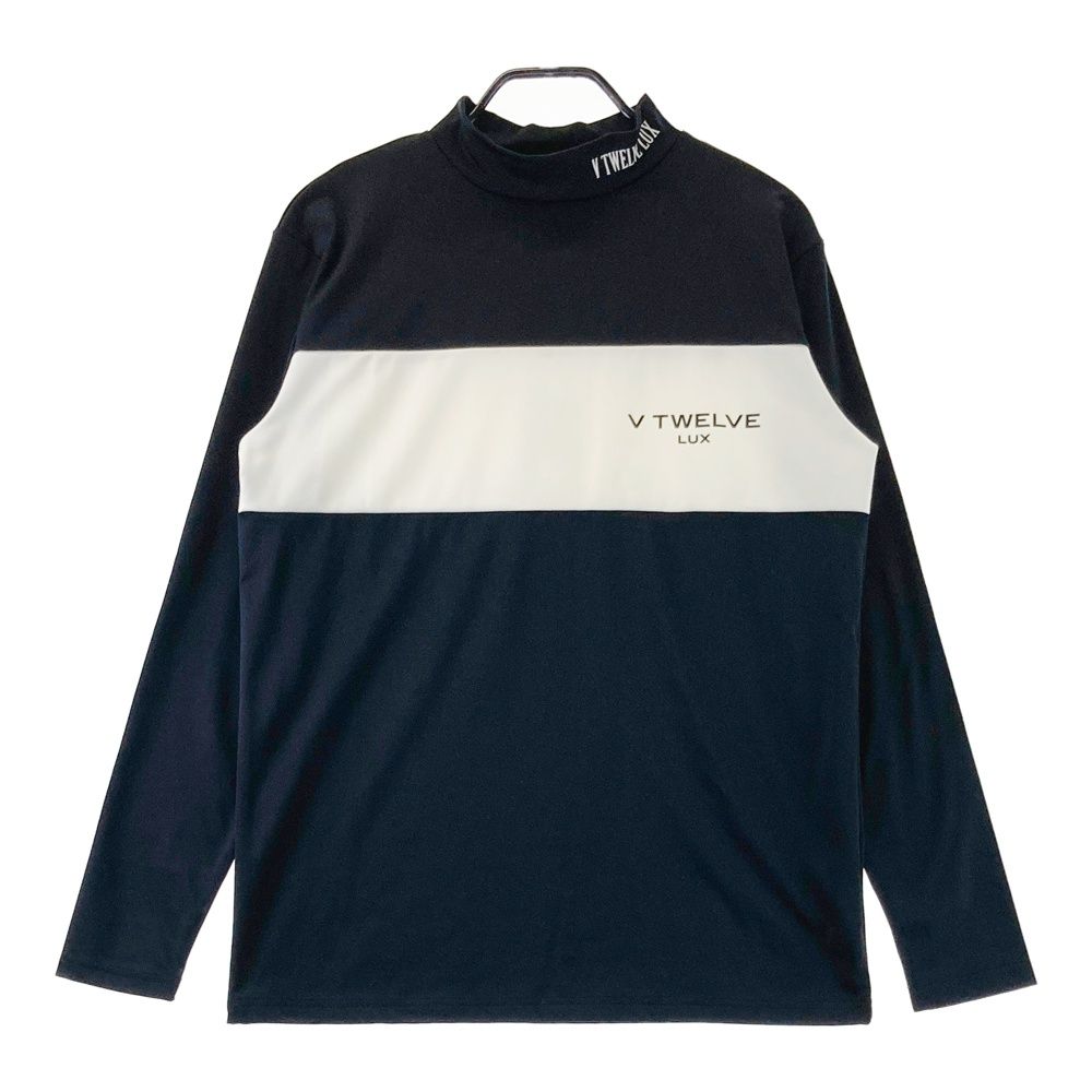 サイズ：L V12 ヴィトゥエルヴ LX DAM PANTS 裏起毛 ハイネック 長袖Tシャツ  ブラック系 [240101652547] ゴルフウェア メンズ ストスト サイズ：L V12 ヴィトゥエルヴ LX DAM PANTS 裏起毛 ハイネック 長袖T