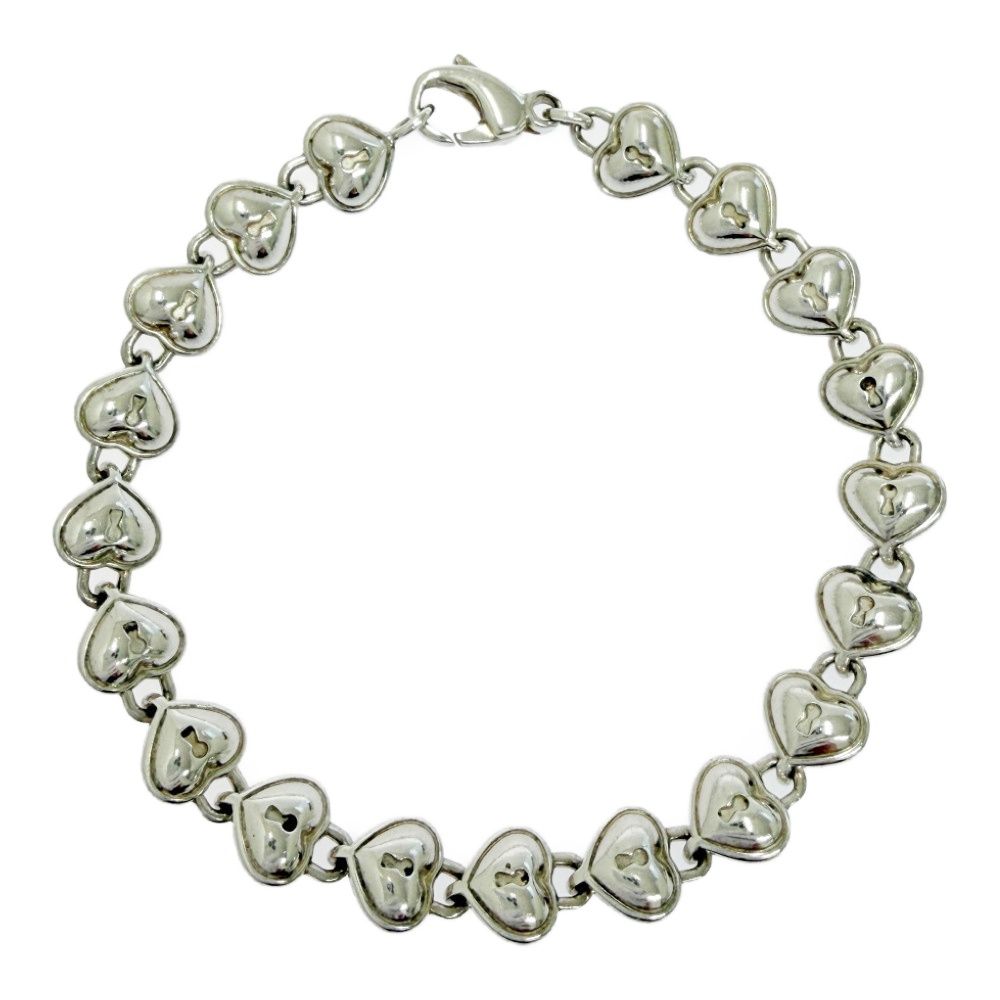 中古】TIFFANY&Co. ティファニー シルバー ハート ロック ブレスレット 