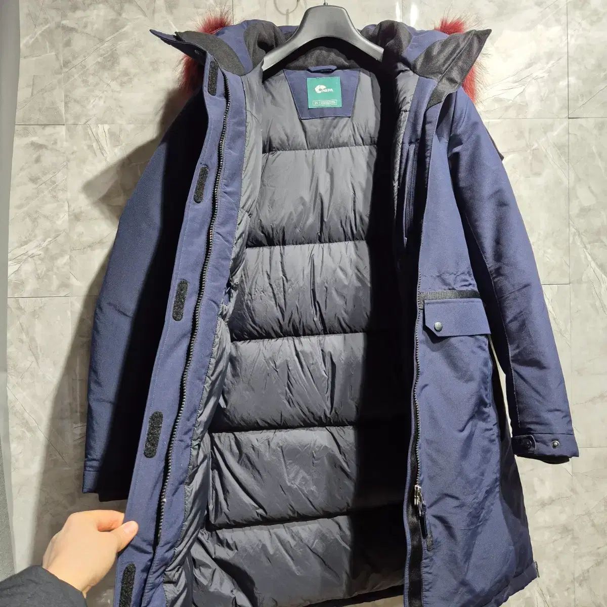 NEPA レディース ロングダウン ネイビー ファー フード - メルカリ