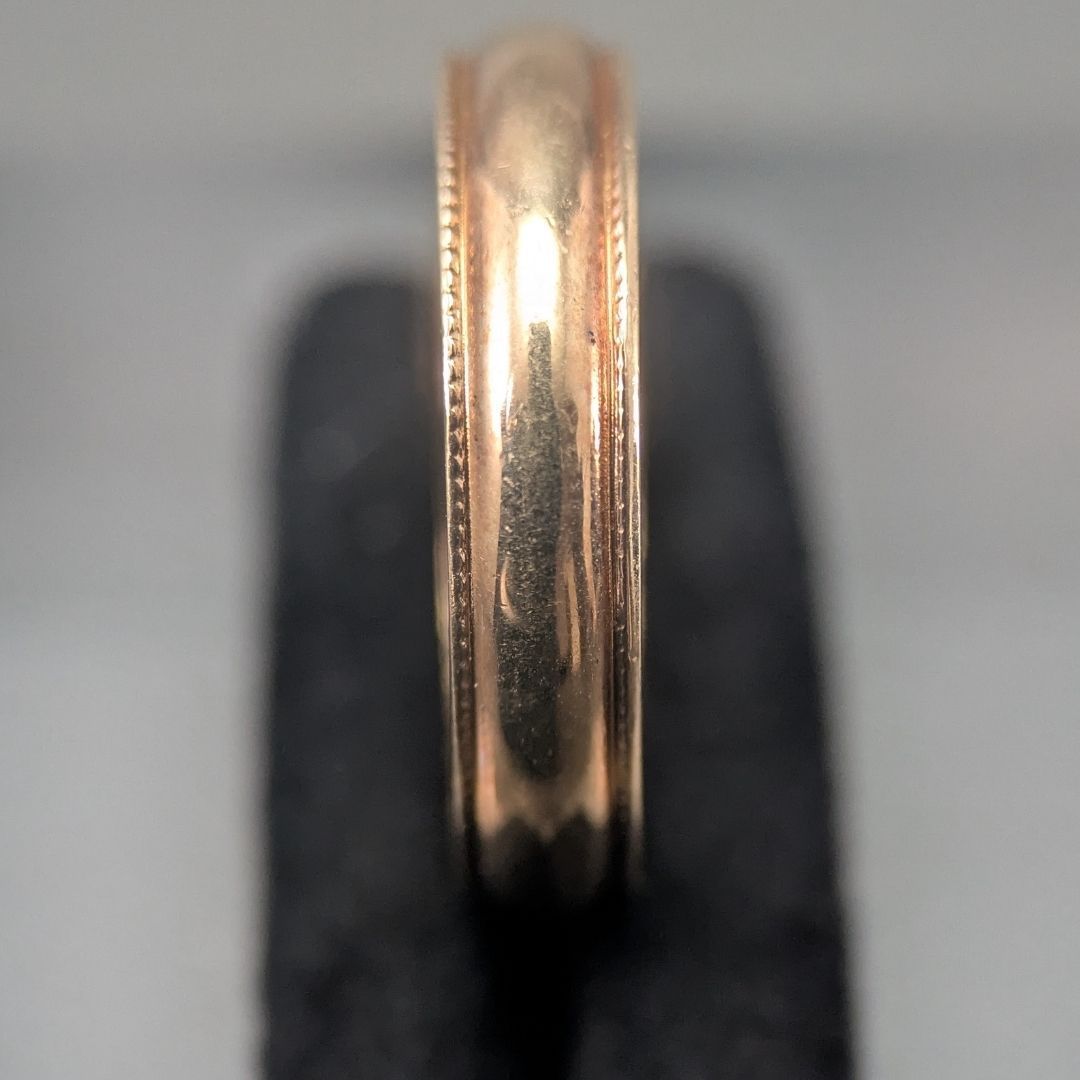 ESPO 9号 14KT GE ゴールド ヴィンテージ バンドリング 彫刻 