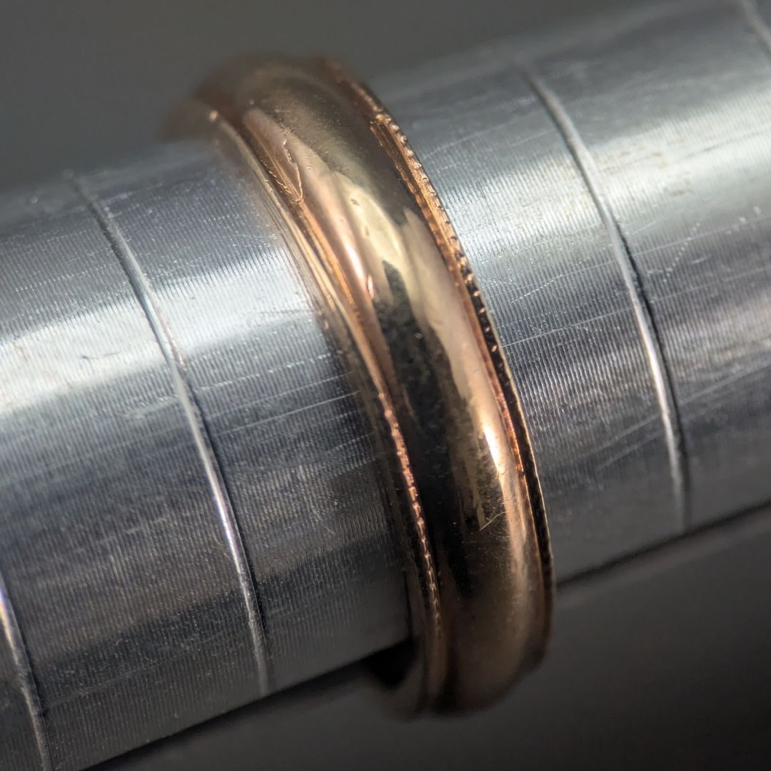 ESPO 9号 14KT GE ゴールド ヴィンテージ バンドリング 彫刻 