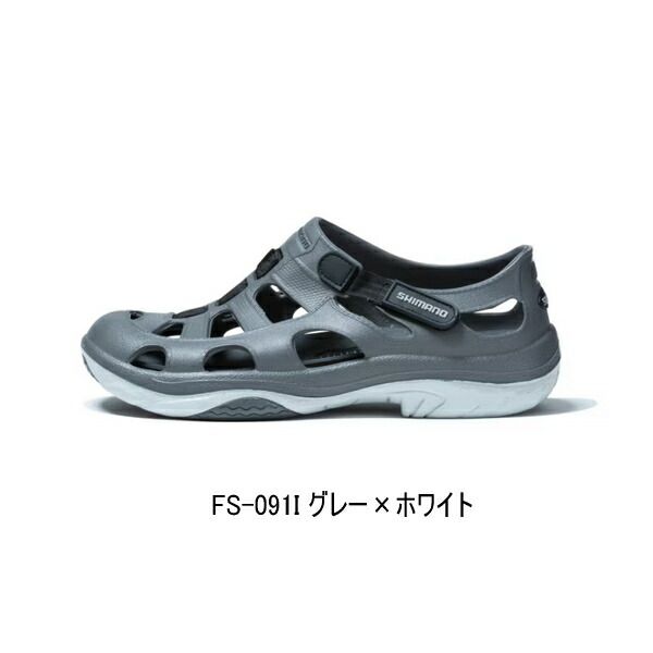 （26年3月新商品） シマノ イヴェアー マリンフィッシングシューズ FS-091I グレー×ホワイト 24.0cm