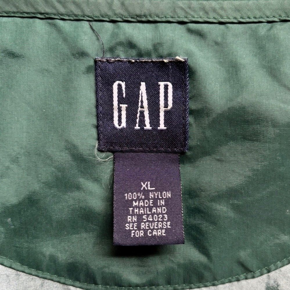 00年代 00s GAP ギャップ ナイロン アノラックパーカー グリーン 緑 テック