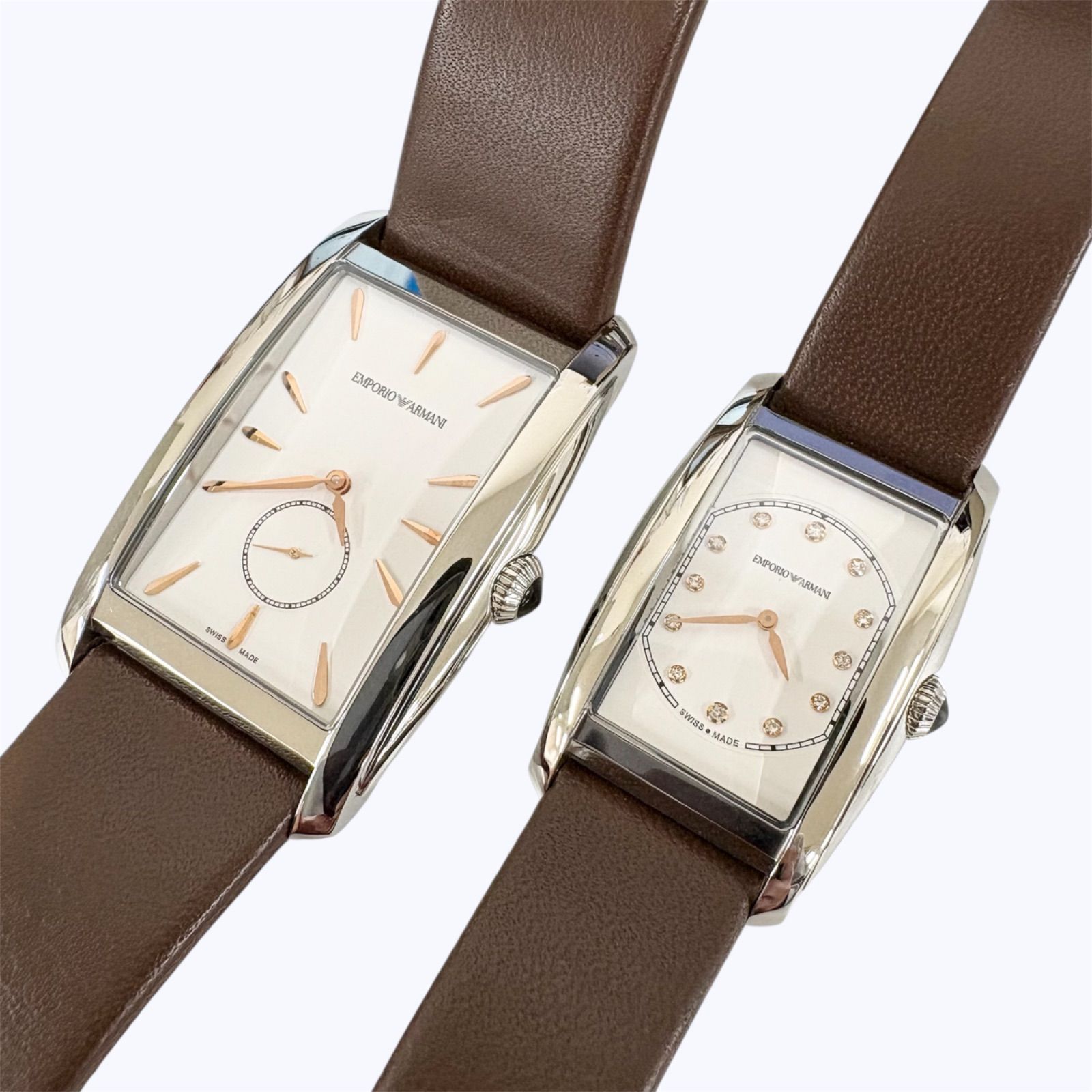 中古 EMPORIO ARMANI エンポリオアルマーニ AR8353 ペアウォッチ 中古 EMPORIO ARMANI エンポリオアルマーニ AR8353 ペアウォッチ