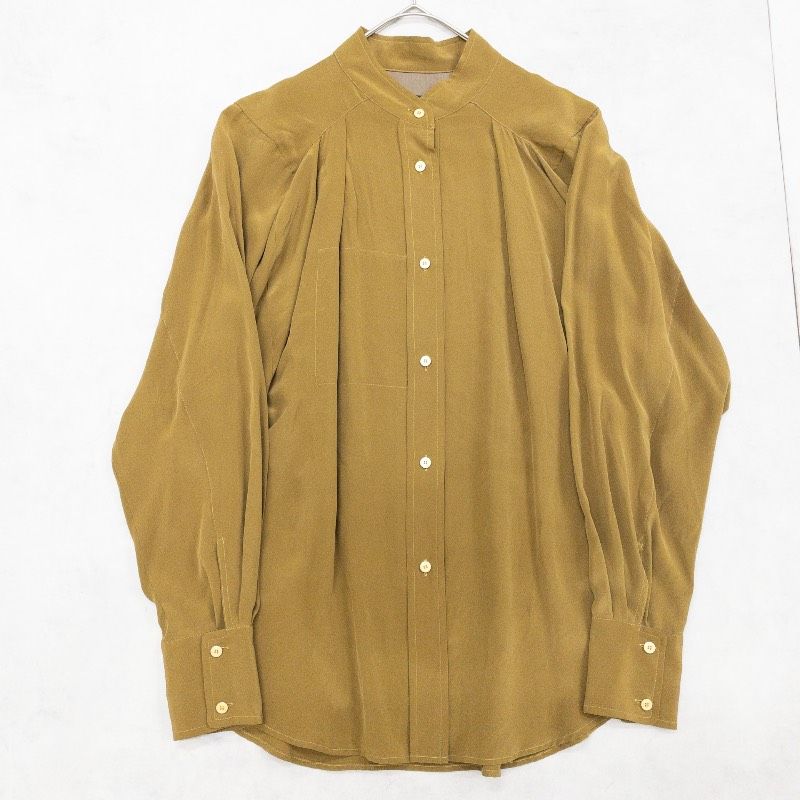◎PHOTOCOPIEU フォトコピュー シルク100% 長袖シャツ ブラウス ノー 