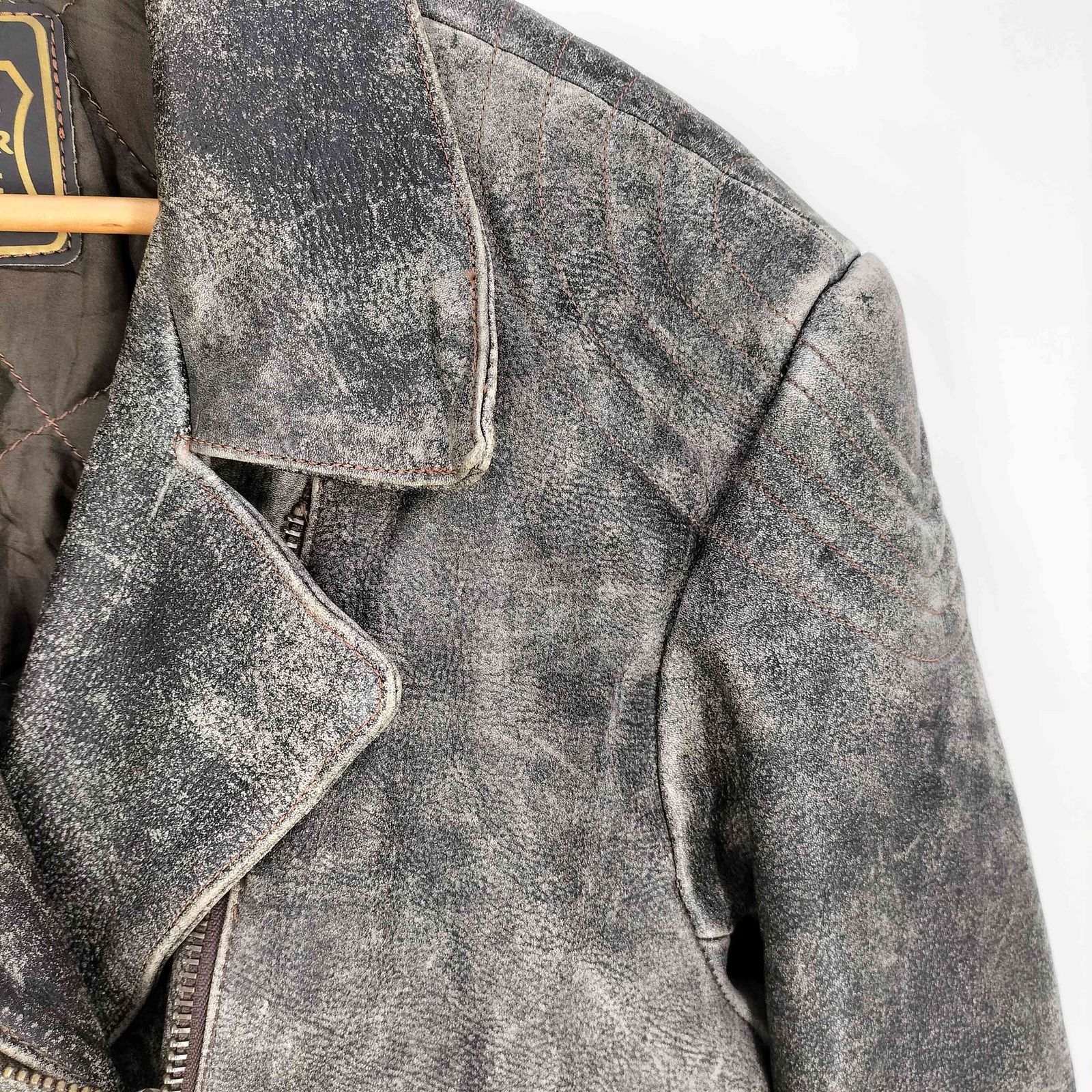 ユーズドフルギ USED古着 ECHT LEDER orex 裏地キルティング レザー 