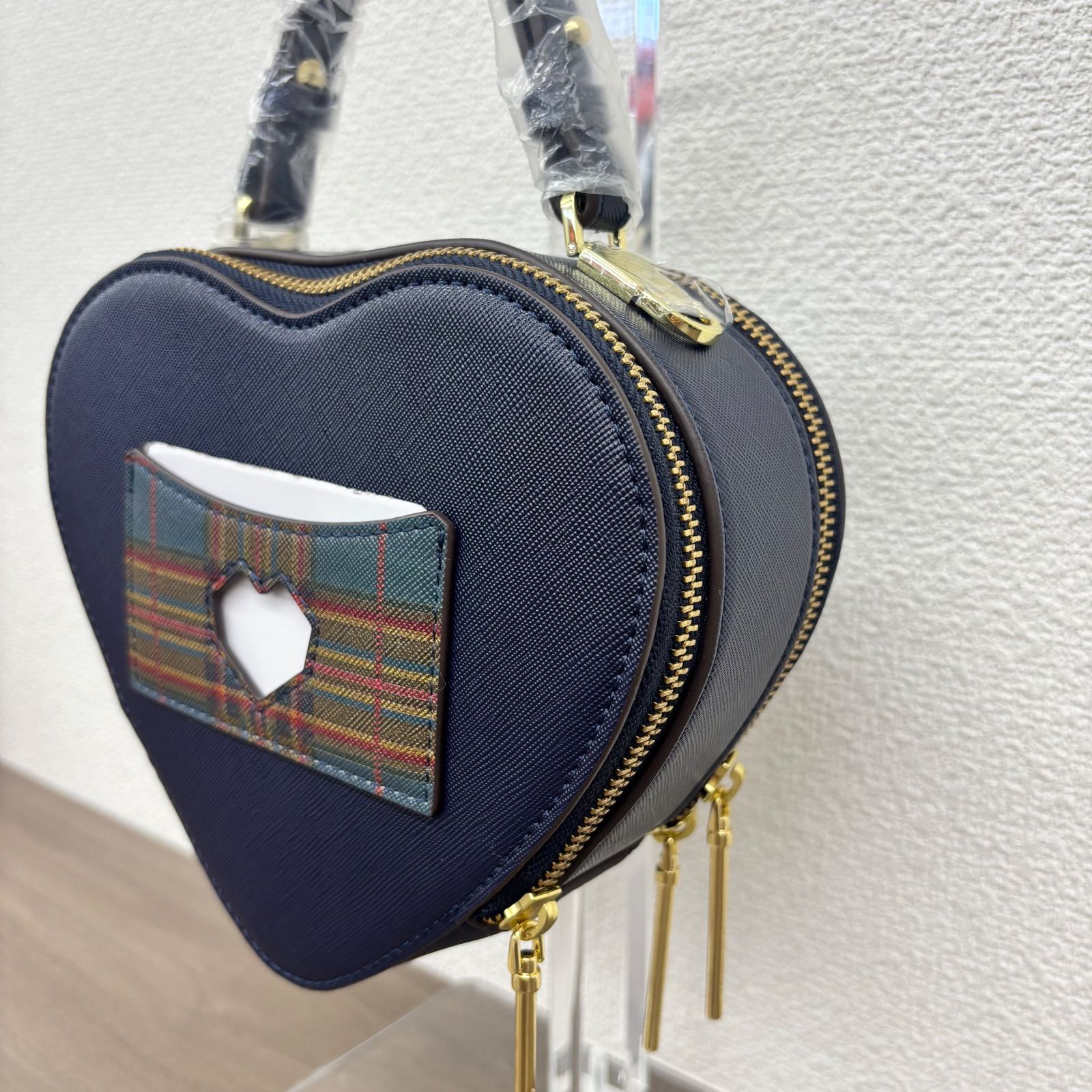 s】新品 タグ付き SAMANTHAVEGA（サマンサベガ） チェック柄ハート 