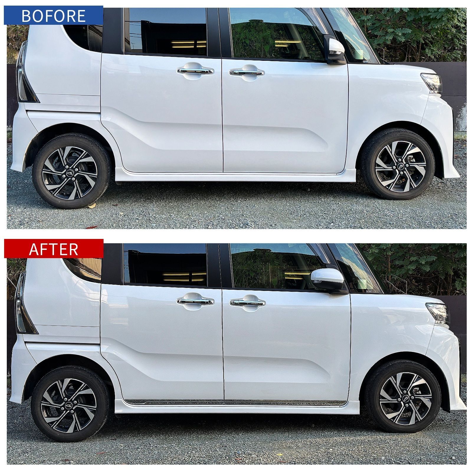 タントカスタム LA650S LA660S 専用 サイドドアガーニッシュ 鏡面
