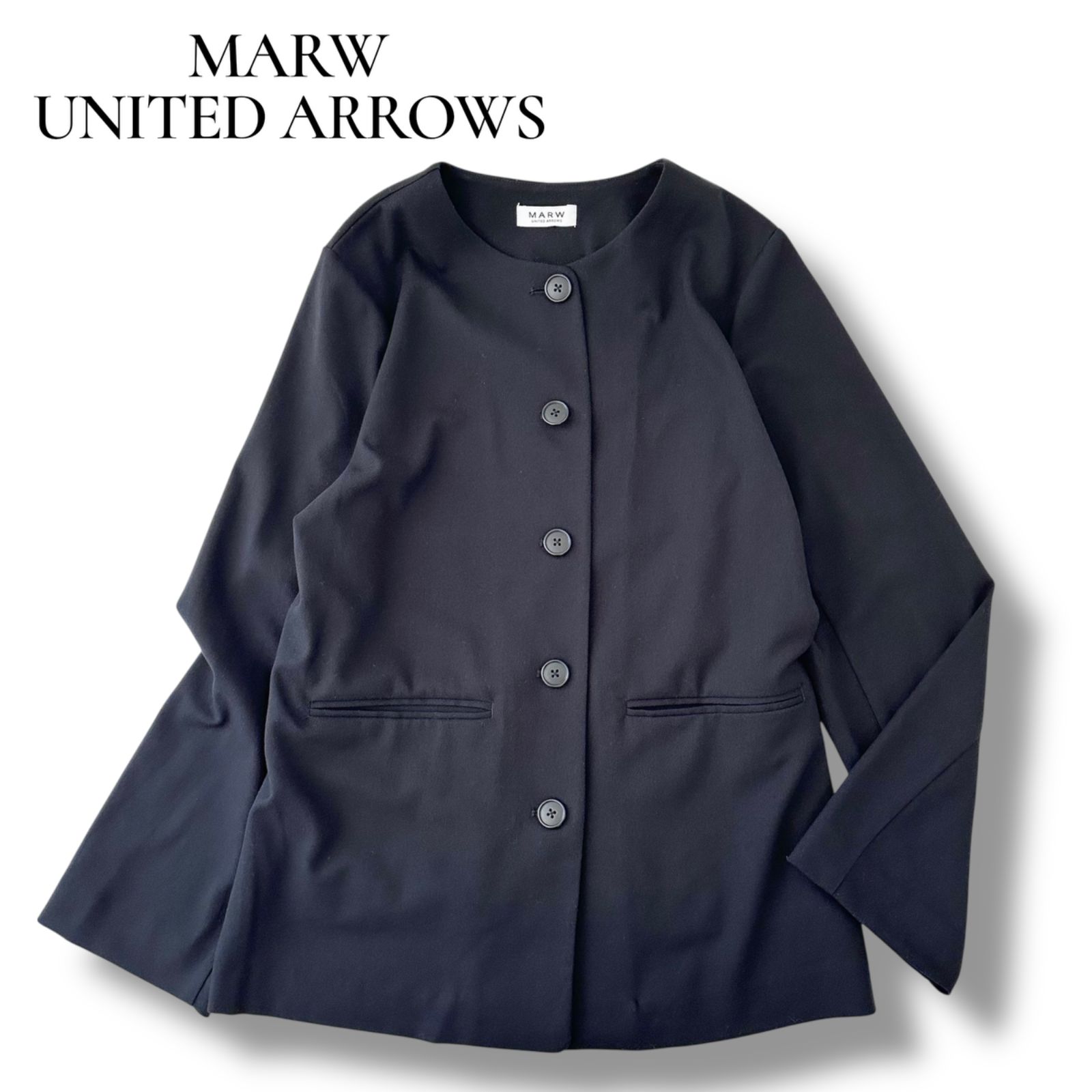 マルゥ ユナイテッドアローズ MARW UNITED ARROWS ノーカラー シャツ 