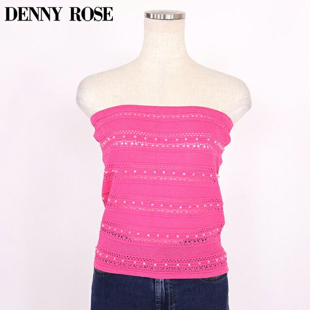 デニーローズ DENNY ROSE レディース ベアトップ・チューブトップ ビーズポイントニットベアトップ ピンク系 （サイズ/S）wd1130