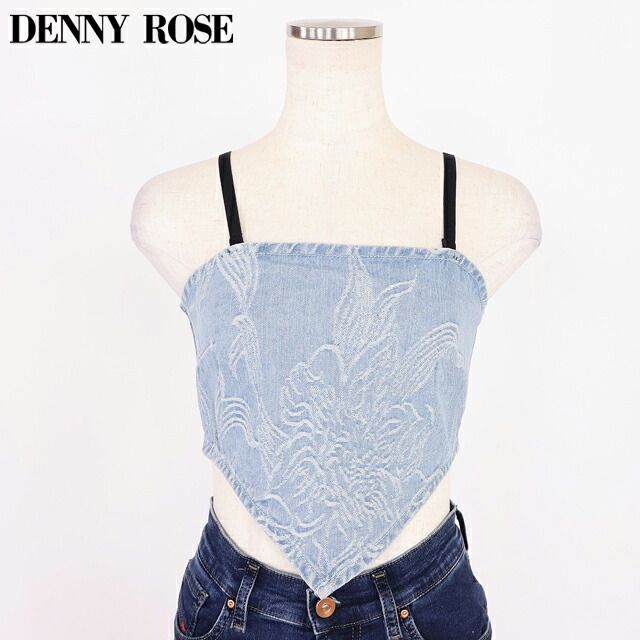 デニーローズ DENNY ROSE レディース ベアトップ・チューブトップ ジャガードデニムビスチェ ブルー系 （サイズ/XS）wd1132