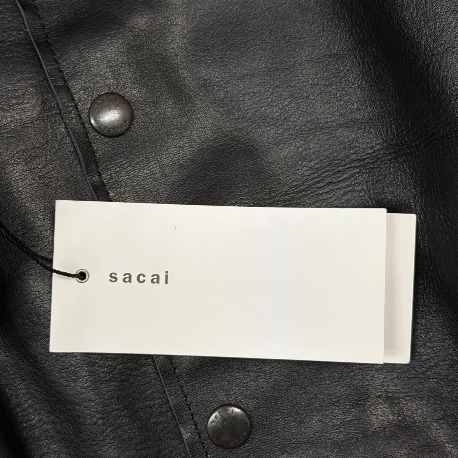 参考上代396000円 未使用 sacai 26SS Leather Blouson レザーブルゾン