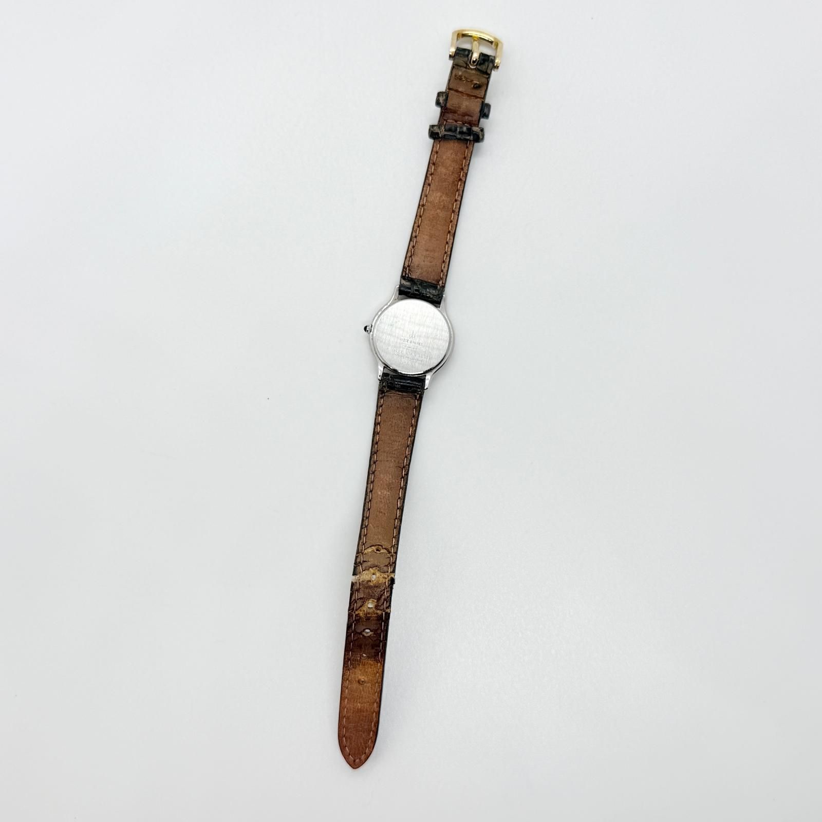 SEIKO セイコー クレドール 5A70-0610 シルバー QZ レディース 18KT 