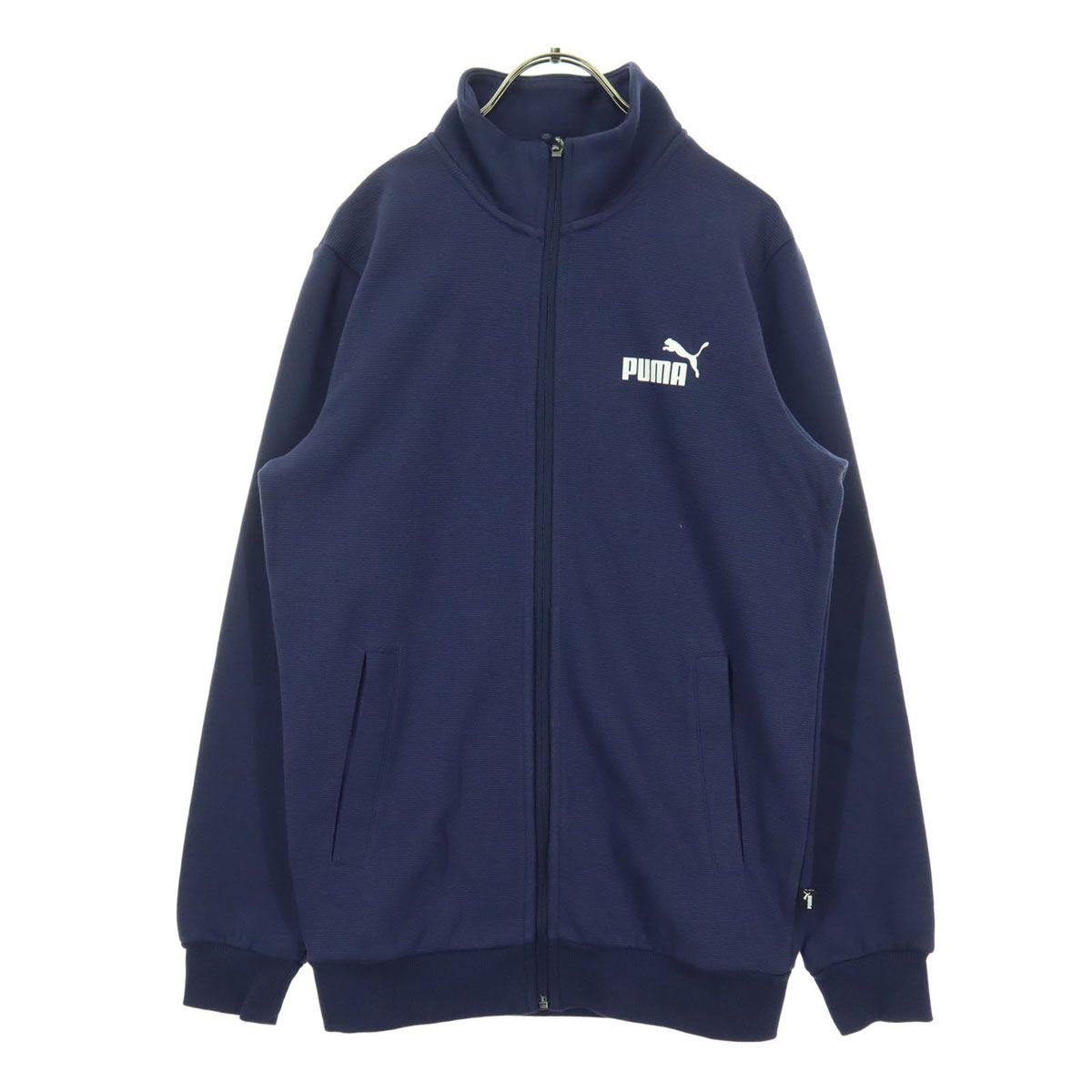 美品 PUMA プーマ ワンポイントロゴ 長袖 ジップジャケット XS 