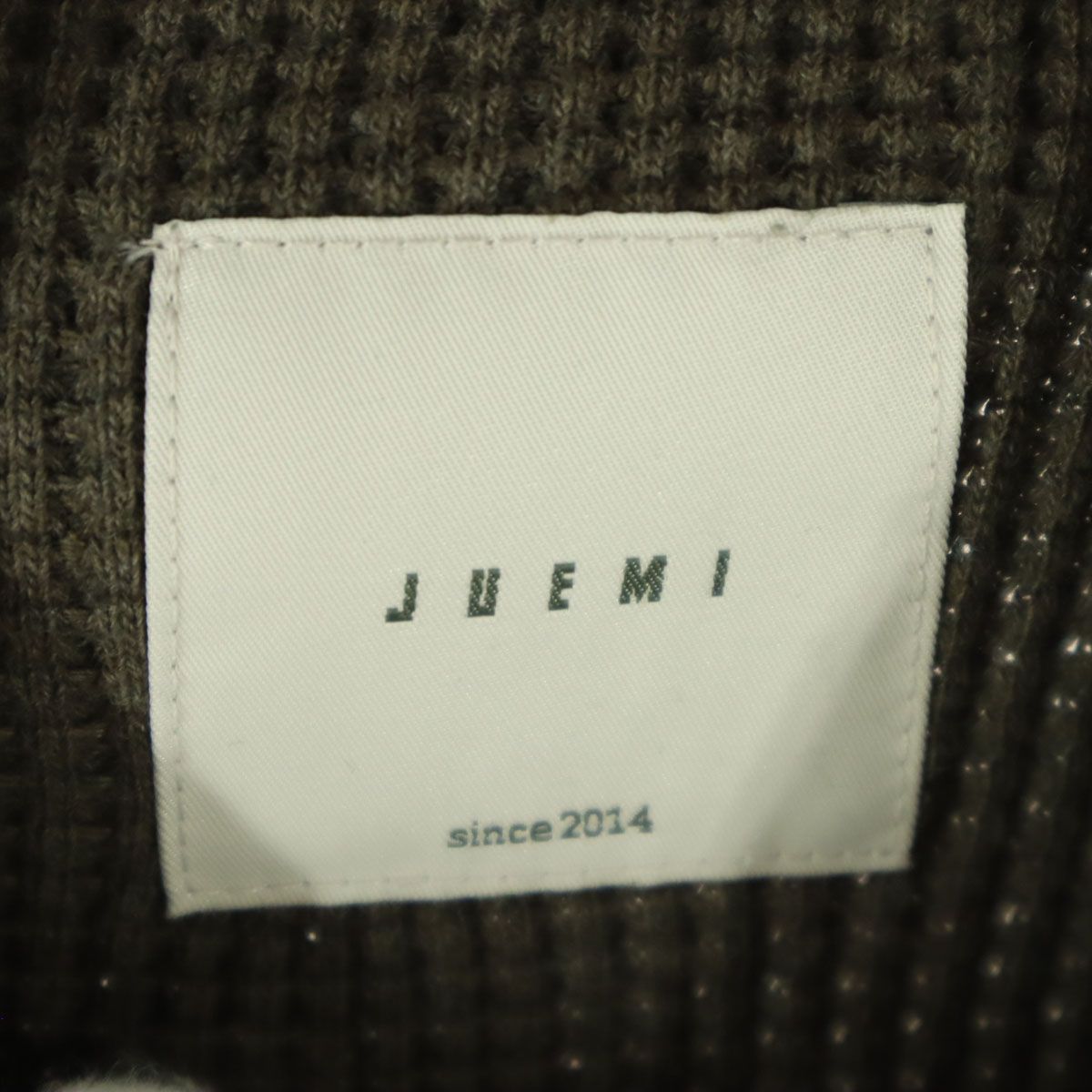 美品 Juemi ジュエミ 長袖 ワッフルニット パーカー F ブラウン 