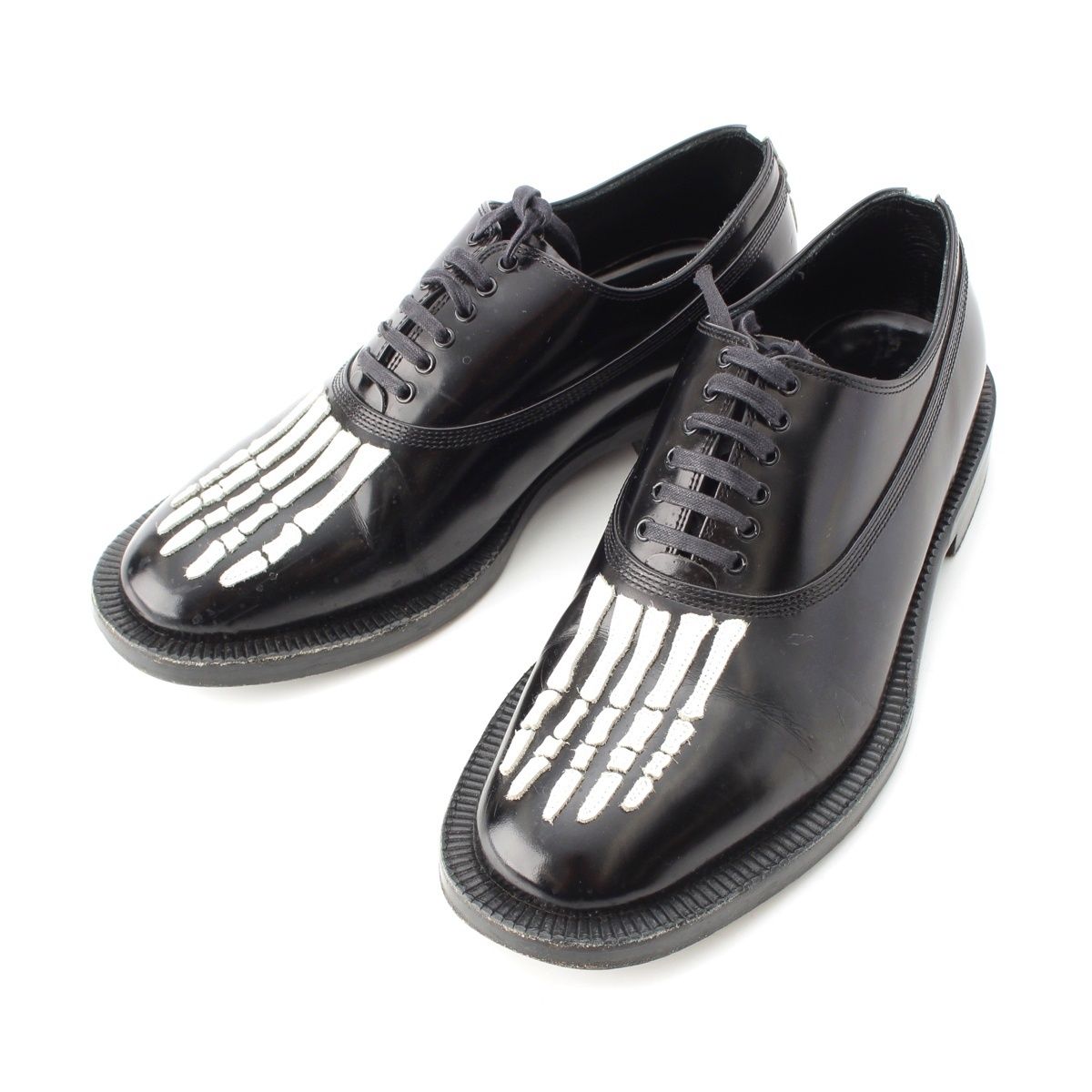 アンダーカバー 13AW レザー アナトミッククチュール期 ボーンステッチ ドレスシューズ L6F02 ブラック M【中古】