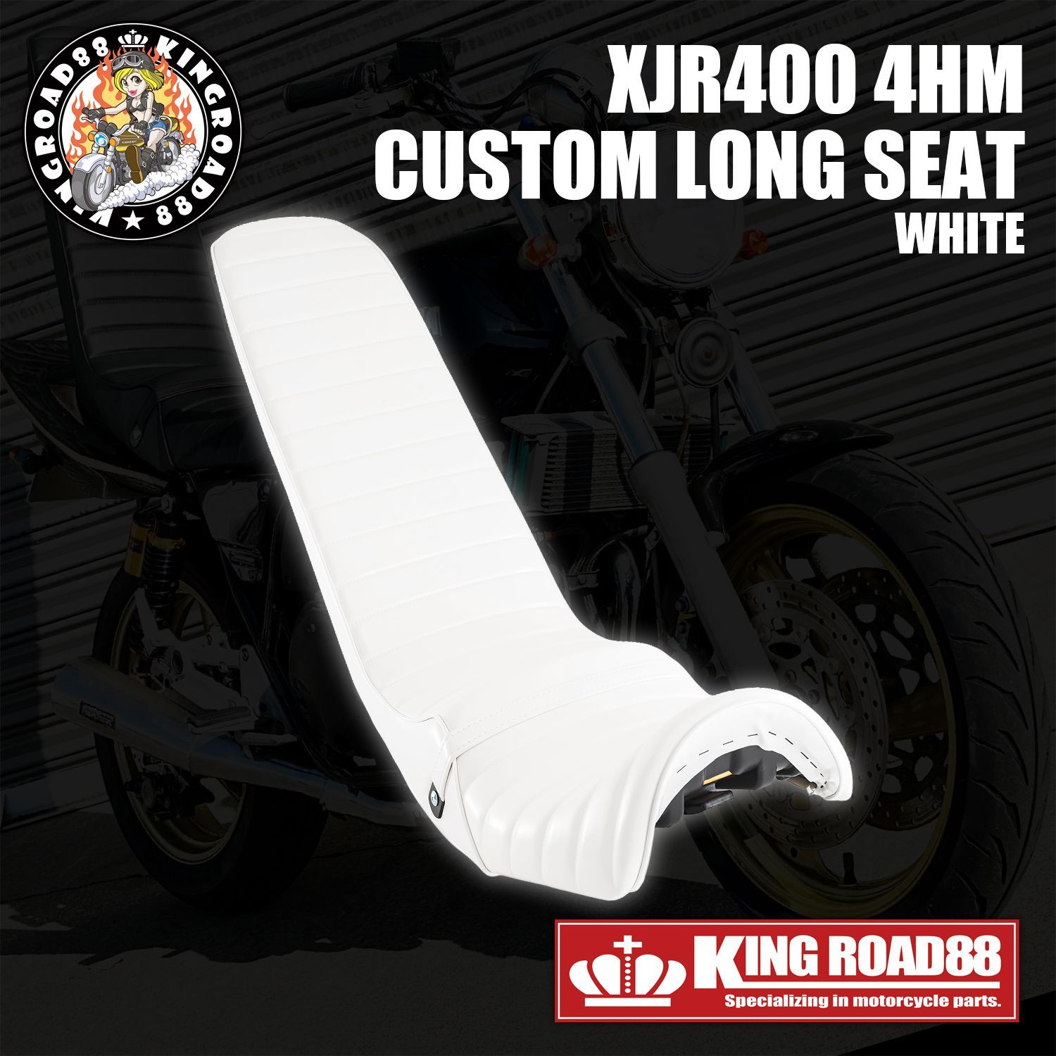 ヤマハ XJR400 前期 4HM KingRoad88 オリジナル 3段シート エナメル 