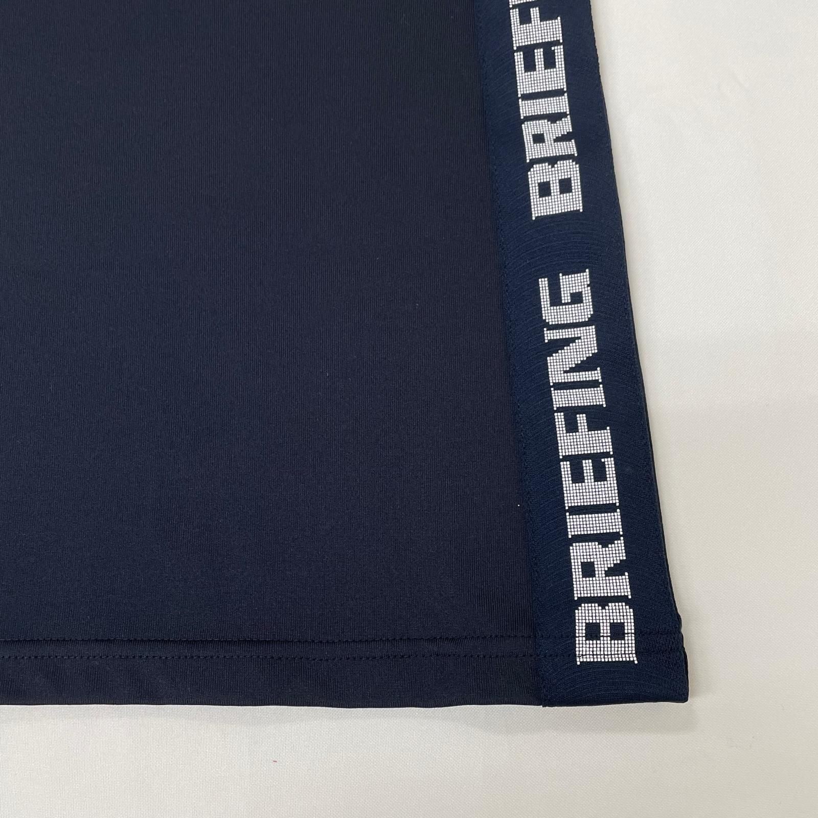 未使用品 メンズ ブリーフィング BRIEFING 半袖シャツ M 紺 モック