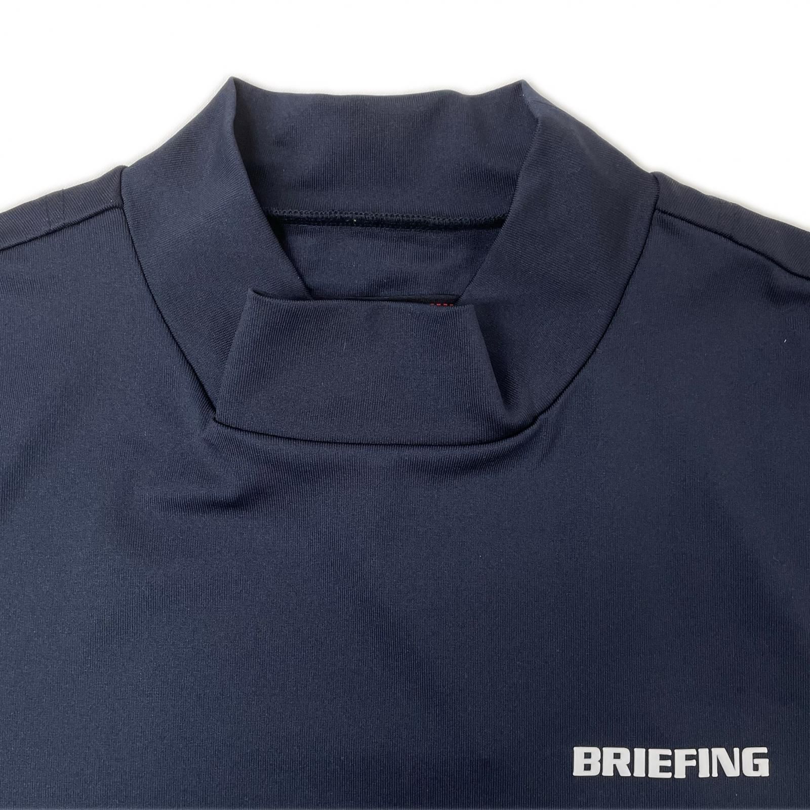 未使用品 メンズ ブリーフィング BRIEFING 半袖シャツ M 紺 モック