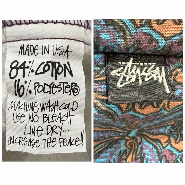 【激レア】80s OLD STUSSY マリファナ総柄スウェット 80s OLD STUSSY MARIJUANA SWEAT SIZE-M オールドステューシー