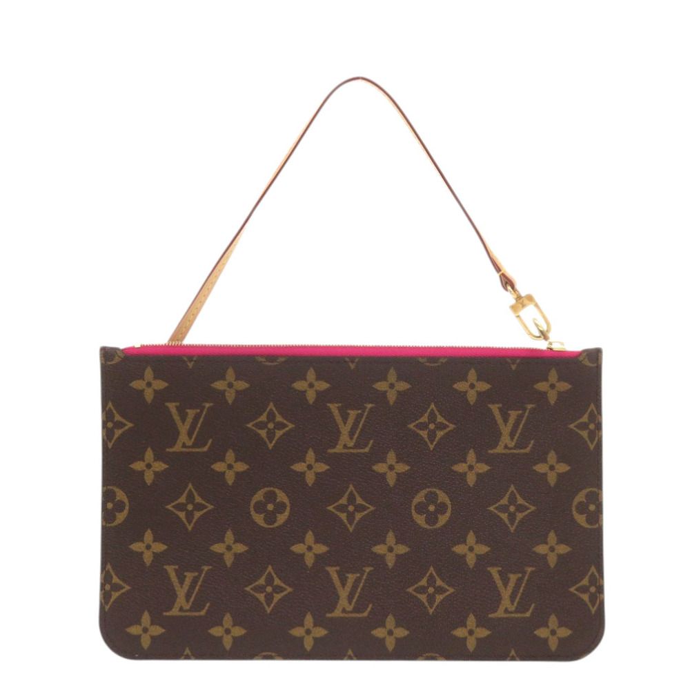 美品 ルイ ヴィトン ネヴァーフルポーチ MM⁄GM用 モノグラム ピンク LV 