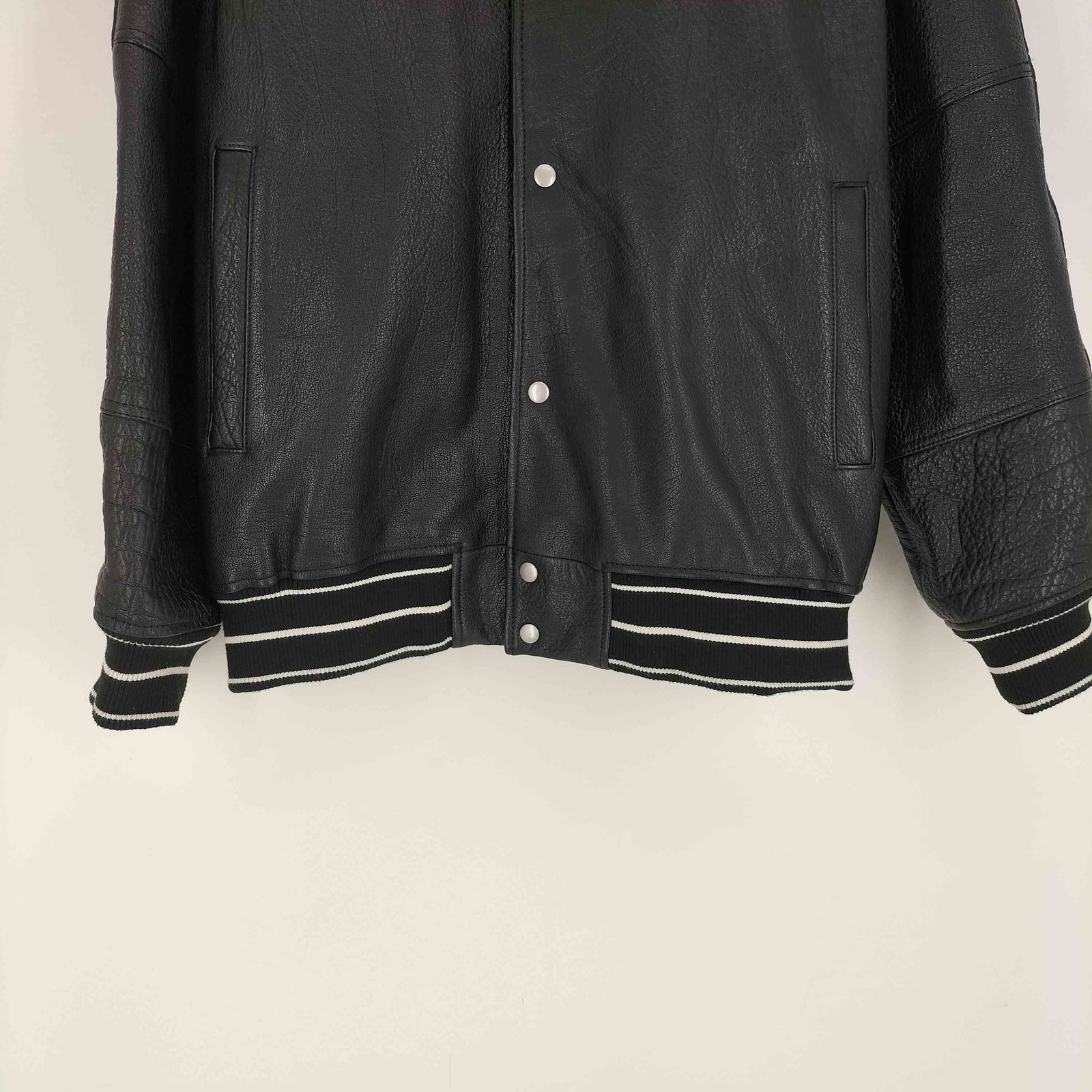 ザラ ZARA バッファローレザー 本革 牛革 レザージャケット スタジャン 