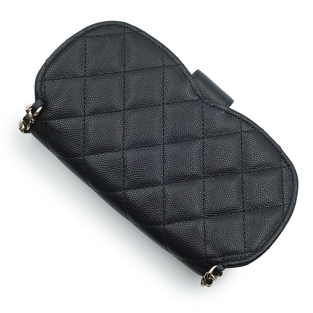 CHANEL サングラス　メガネケース シャネル AP2591 マトラッセ キャビアスキン ブラック アイウェア