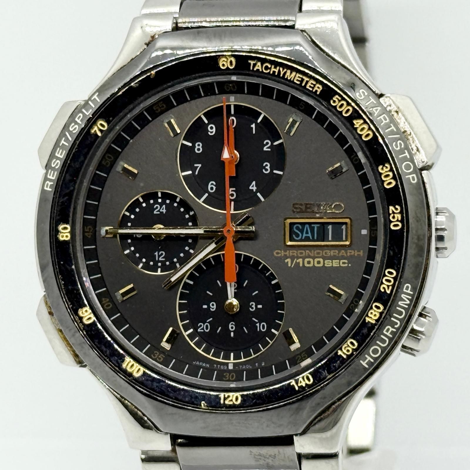 SEIKO セイコー スピードマスター 7T59-7A00 ブラック QZ メンズ 