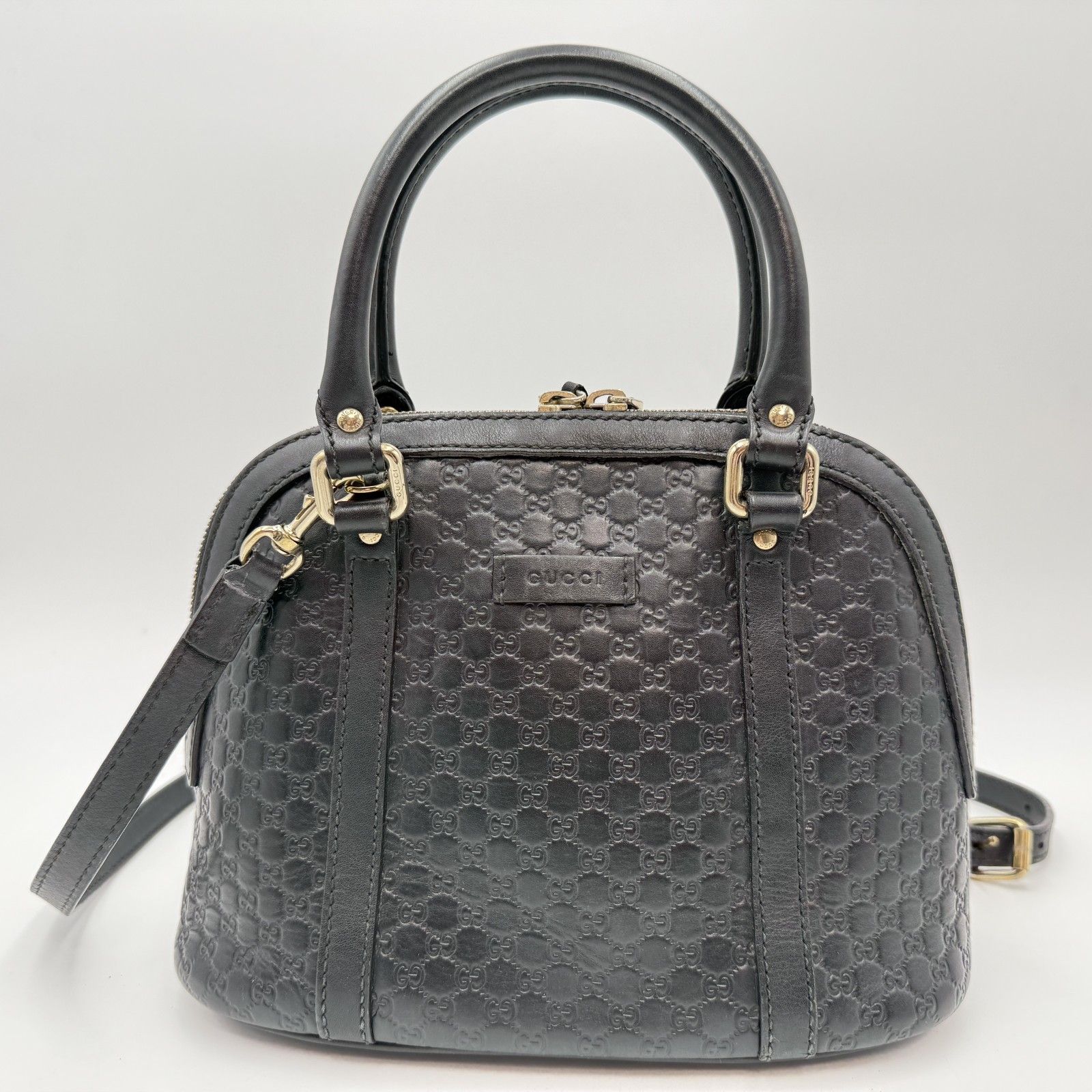 GUCCI（グッチ）マイクログッチシマ ミニドーム ハンドバッグ 