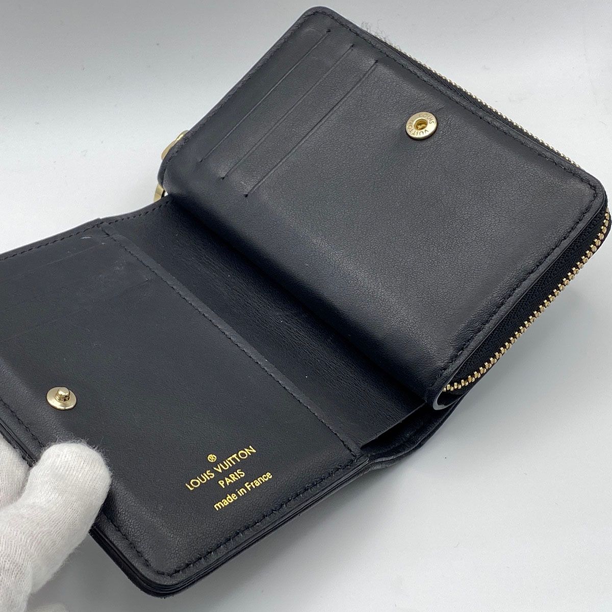 LOUIS VUITTON ルイ・ヴィトン ポルトフォイユ ルー 二つ折り財布 M12378 ラムスキン ブラック  レディース【中古】 LOUIS VUITTON ルイ・ヴィトン ポルトフォイユ ルー 二つ折り財布