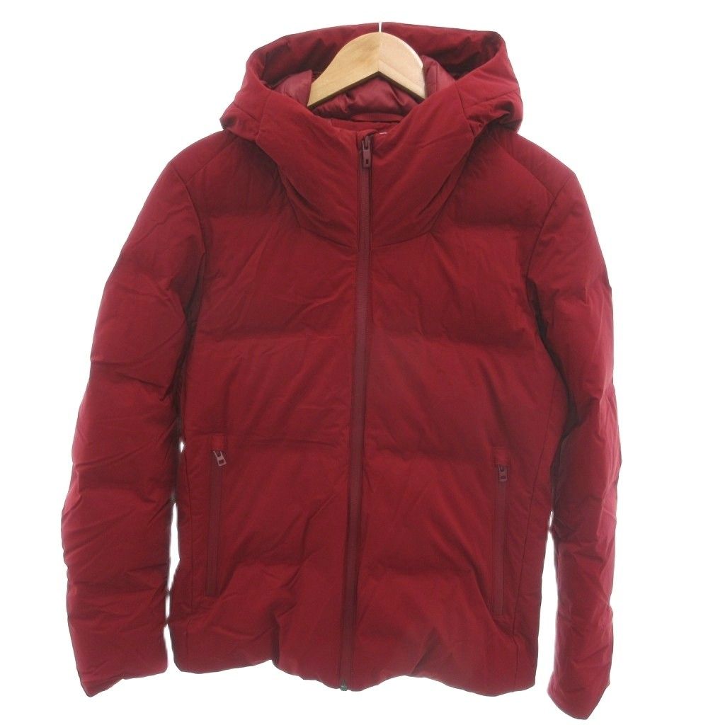 ユニクロ UNIQLO 美品 シームレスダウンパーカ ジャケット S 赤 レッド