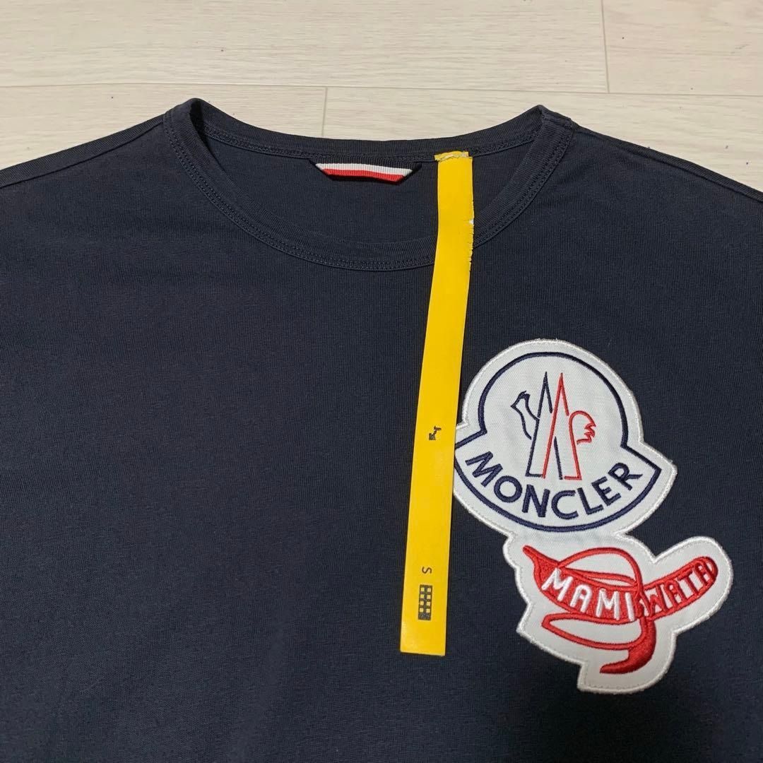 〔美品〕モンクレール　フラグメント　XSワッペン　Tシャツ　ネイビー　5S184 モンクレール フラグメント XSワッペン Tシャツ ネイビー 5S184 - メルカリ