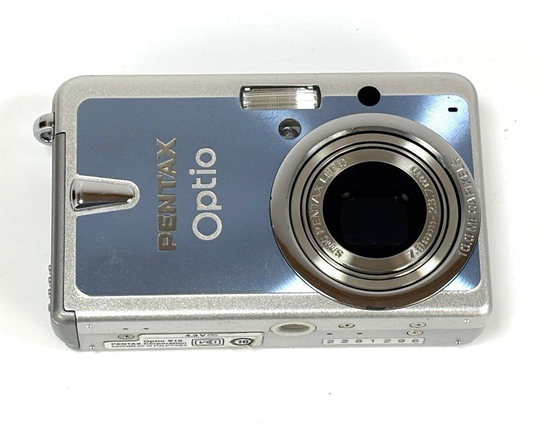 動作確認済】PENTAX Optio S10 ブルー×シルバー 希少ツートンカラー