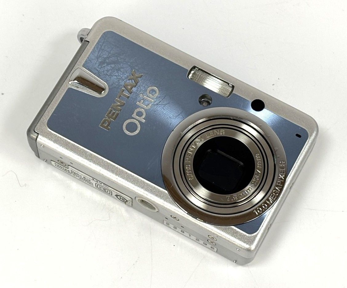 動作確認済】PENTAX Optio S10 ブルー×シルバー 希少ツートンカラー