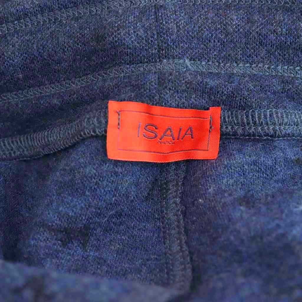 イザイア ISAIA スラックスパンツ ストレート ワンカラー XL 紺